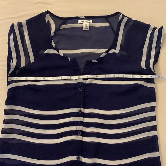 Old Navy Sheer Striped Blouse - Picture 3 of 5